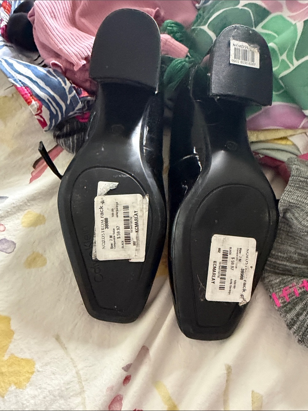 Calvin Klein Black Patent Leather Heeled Pumps